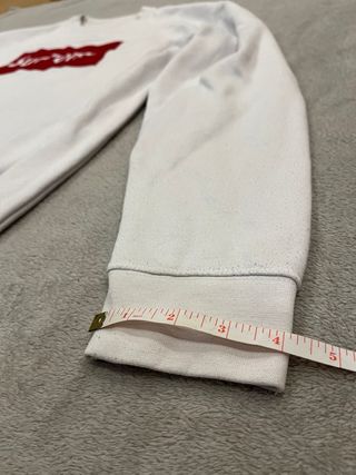 Sudadera Supreme Box Logo Blanca Roja XL
