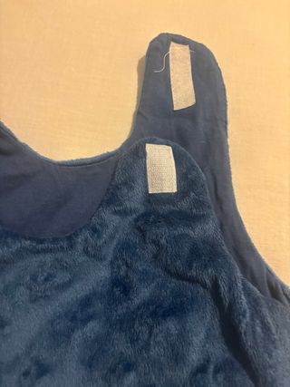 Saco manta bebé azul.