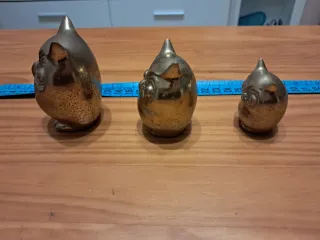 Set 3 Buhos Bronce Decorativos