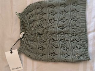 Top crochet verde talla única