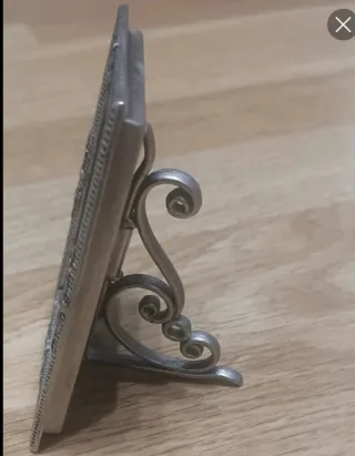 Cuadro religioso marco plata