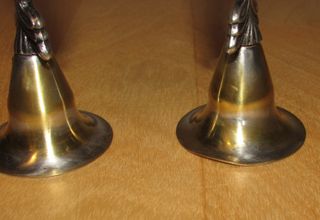 Lote 4 candelabros porta velas mitología china