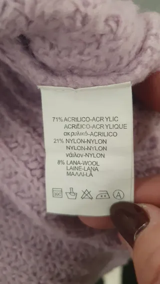 Jersey Just Woman cuello alto morado talla única