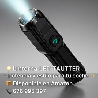 Linterna LED táctica TAUTTER recargable USB — Nuev