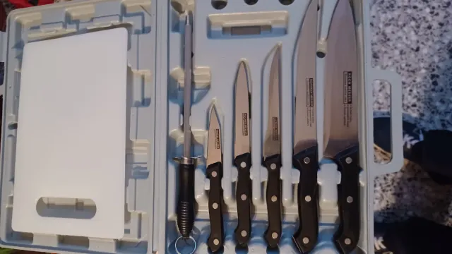 Estuche para cuchillos de cocina gris