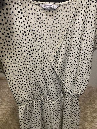 Mono corto lunares blanco y negro