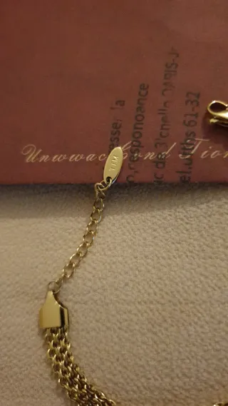 Pulsera dorada chapada