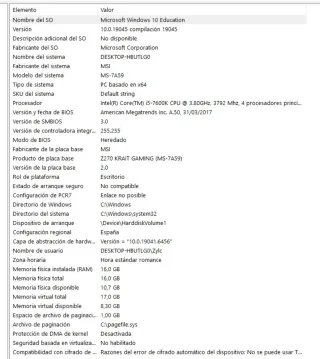 PC Gamer i5-7600K 16GB RAM GTX 1070