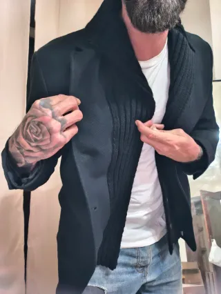 Chaqueta americana Bershka negra