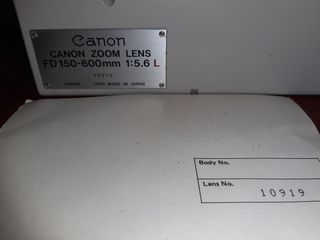 Canon FD 150-600mm L Teleobjetivo Zoom