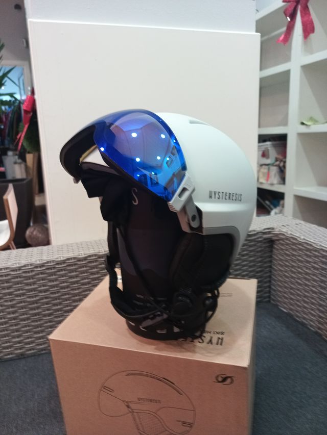 Casco da sci Hysteresis con visiera blu