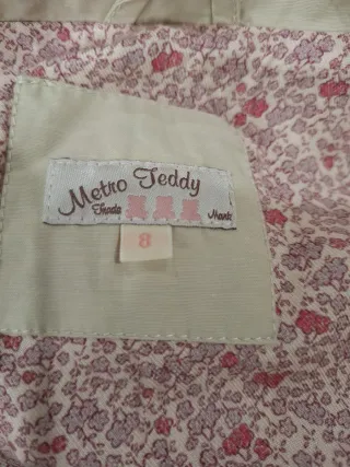 Gabardina menina bege