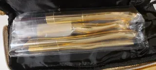 Estuche Mini MAC Dorado Lentejuelas