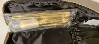 Estuche Mini MAC Dorado Lentejuelas