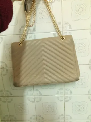 Borsa Yves Saint Laurent Beige Dorato