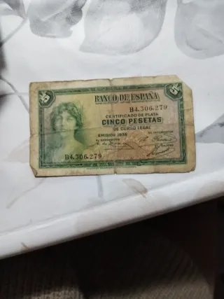 Billete 5 Pesetas Banco de España 1935