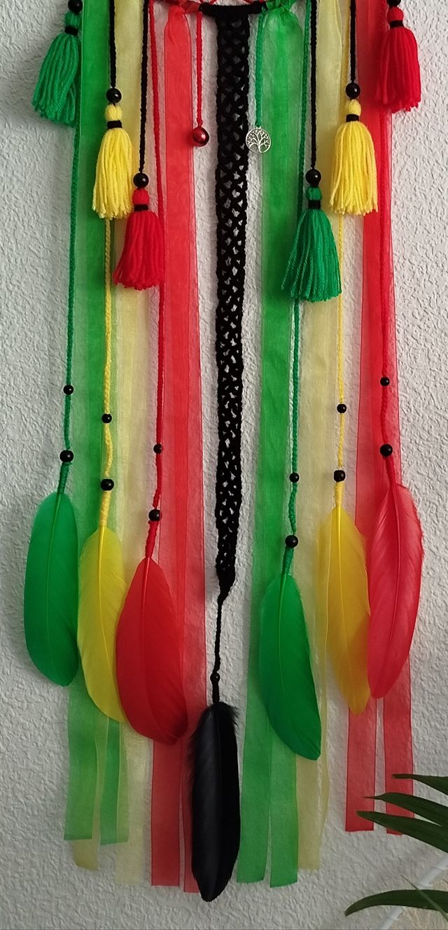 Atrapasueños grande 25 x 95 cm - rasta, reggae