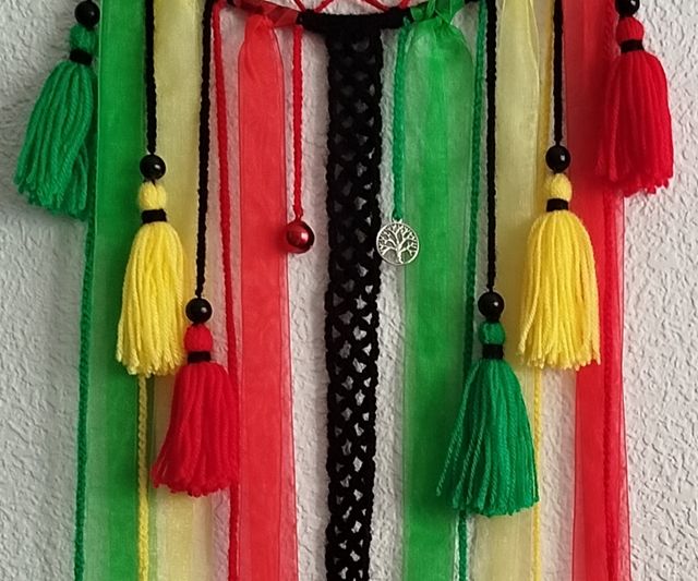 Atrapasueños grande 25 x 95 cm - rasta, reggae