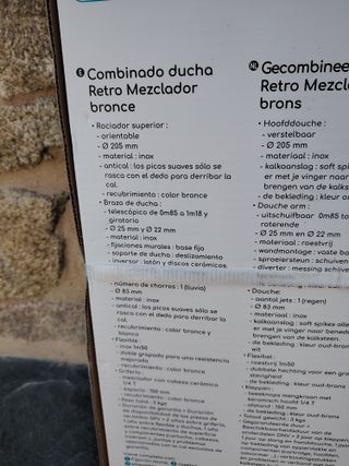 Columna Ducha Edouard Rousseau Retro Dorado