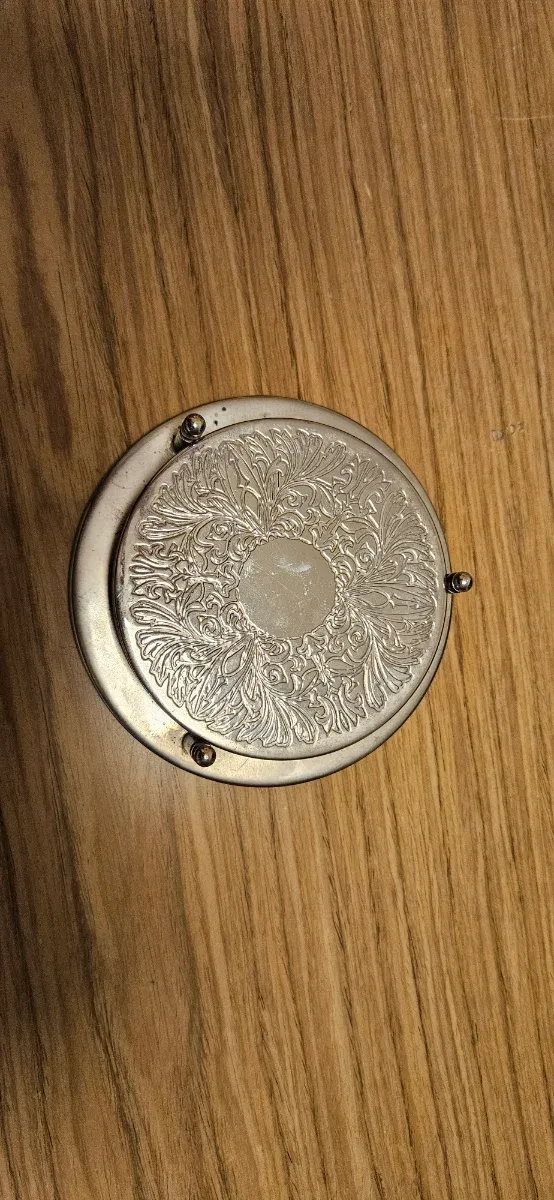 Juego de 6 posavasos plateados