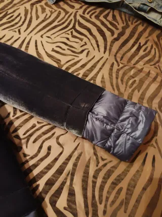 Cazadora Donjaz azul y gris pelo natural