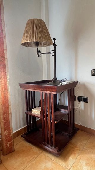 Conjunto muebles teka y sillas abacca