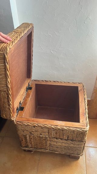 Conjunto muebles teka y sillas abacca