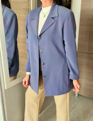 Blazer elegante vintage blu taglia 3XL