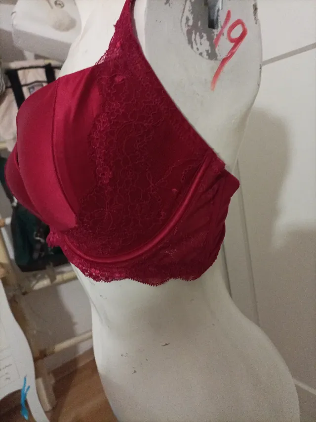 Sujetador elegante burdeos