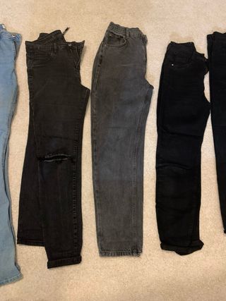 Pack 7 Pantalones (Negro, Azul) varias marcas moda