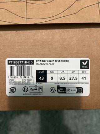 Zapatillas Veja Fitzroy Alveomesh Negras