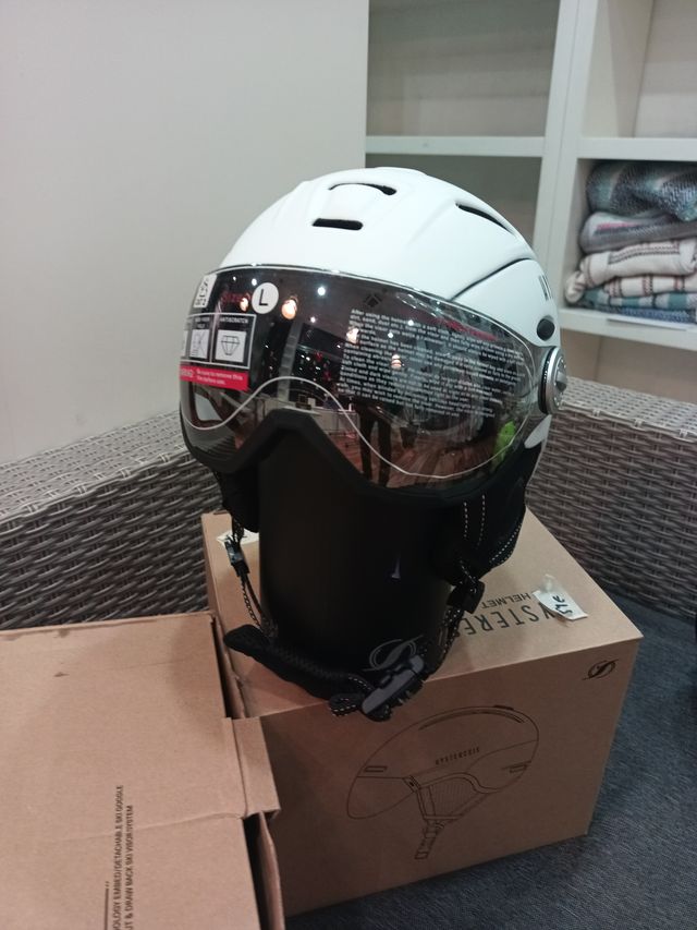 Casco bianco integrale regolabile
