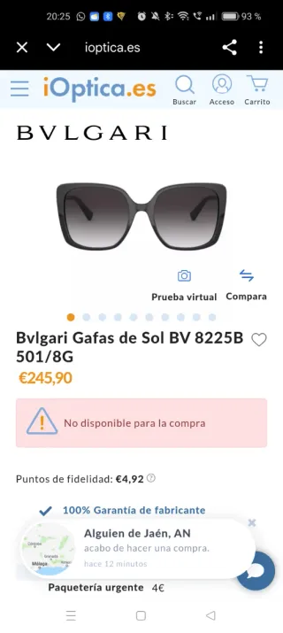 Gafas de Sol Bvlgari BV 8225B 501/8G