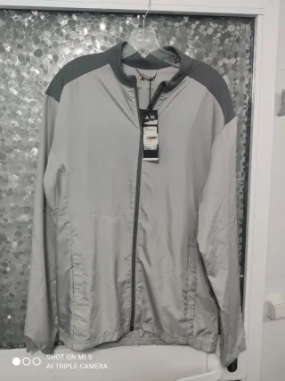 Chaqueta Cortavientos ADIDAS Golf Gris