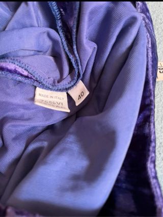 Pantaloni Rose D. simil velluto viola S