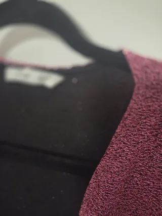 Vestido Mango Brillo Rosa