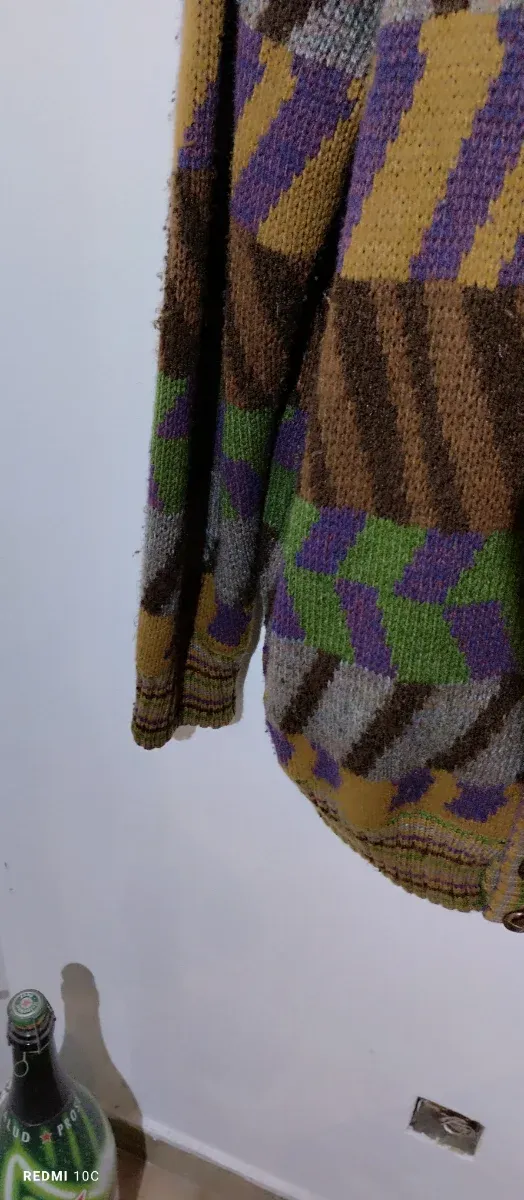 Cardigan Uomo Vintage Multicolor