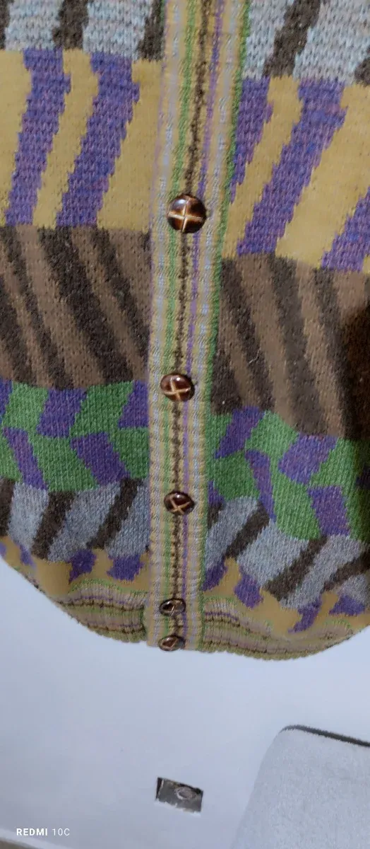 Cardigan Uomo Vintage Multicolor