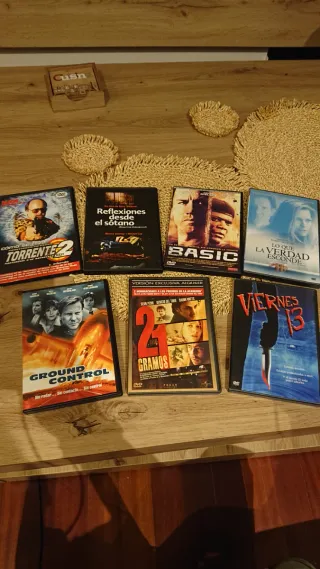Pack 7 DVDs Películas Acción/Terror/Thriller