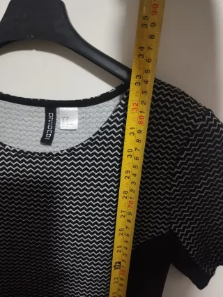 Vestito H&M fantasia zig zag nero bianco