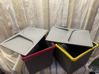 EMUCA - Cubo de Basura, Gris, H 216 mm (2 x 12 L)