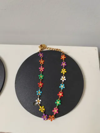 Pulsera Acero nueva multicolor 20 cm