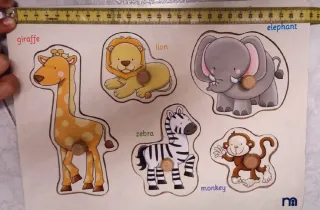 Puzzle madera animales educativos