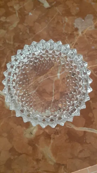 Cenicero grande Cristal Tallado Vintage