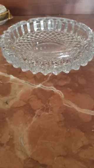 Cenicero grande Cristal Tallado Vintage