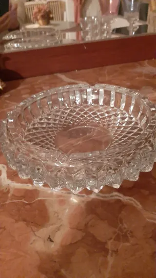 Cenicero grande Cristal Tallado Vintage