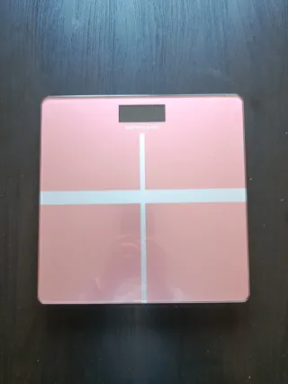 Báscula digital rosa