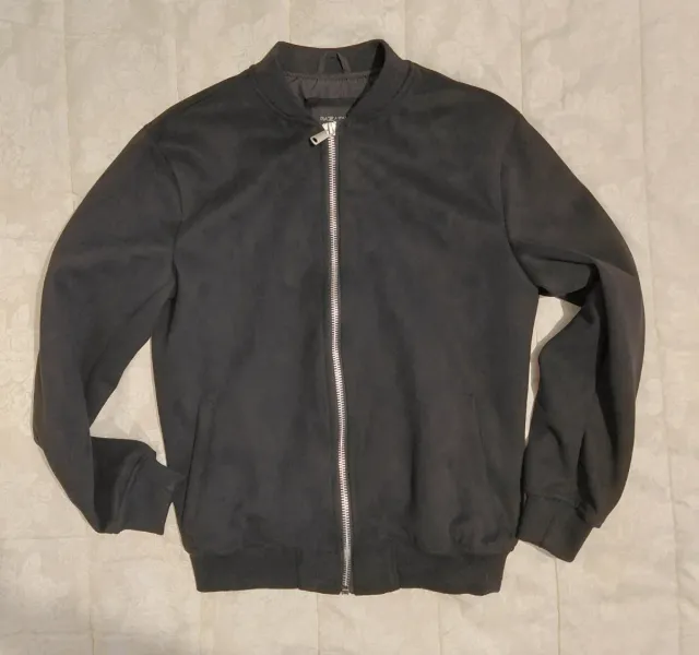 Bomber effetto camoscio nero