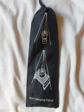 Mini trípode de camping negro