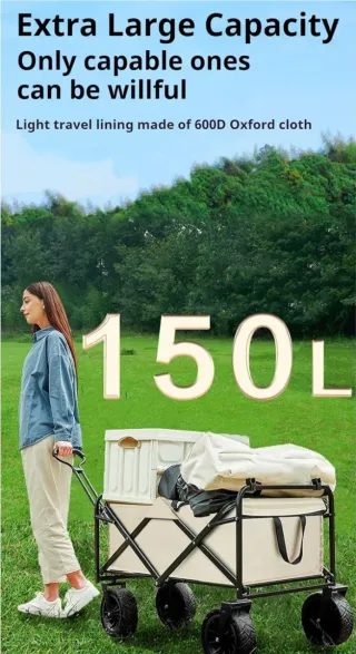 Carro Plegable Reforzado Negro